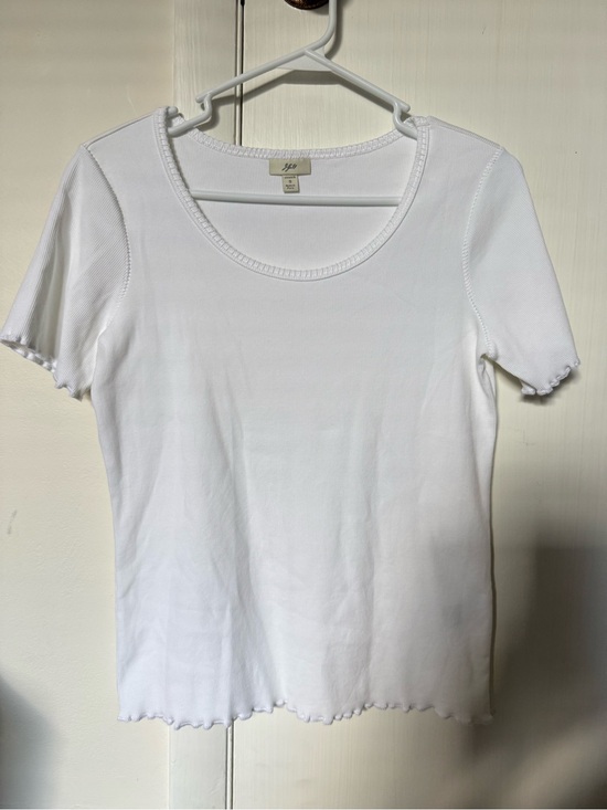 J. Jill Tops - J.Jill White Scoop Neck Short Sleeve Top